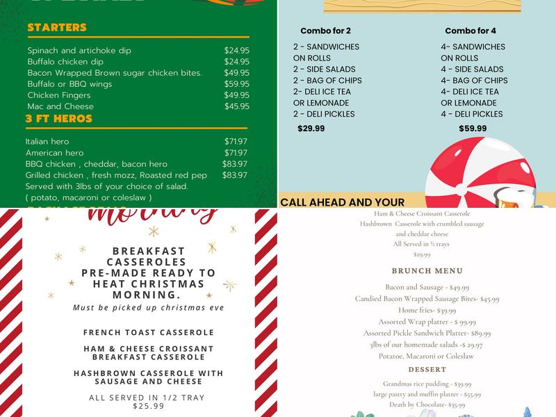 Yaphank Deli Menu