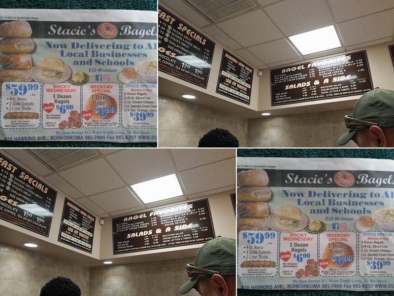 Stacie's Bagels Menu