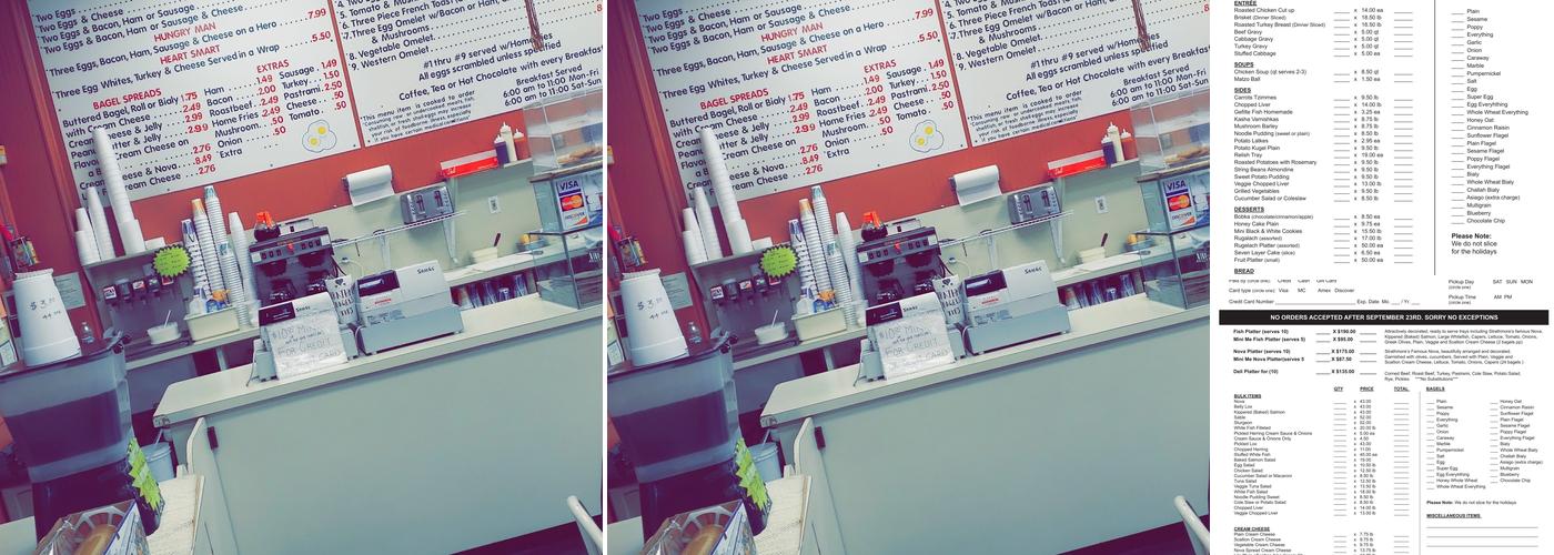 Strathmore Bagels Menu