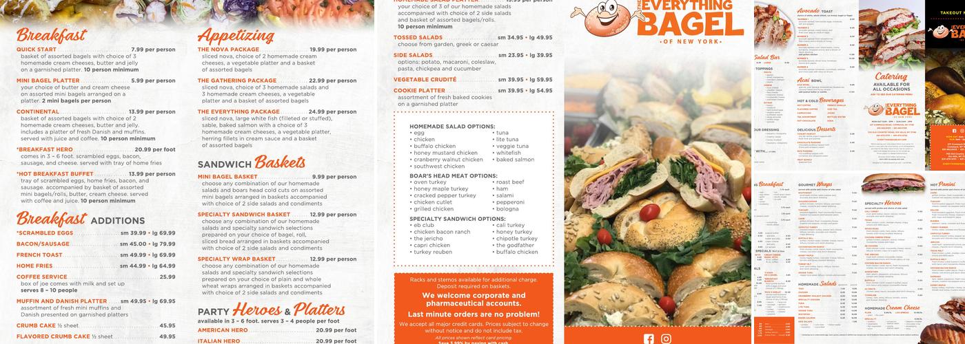 Everything Bagel Menu