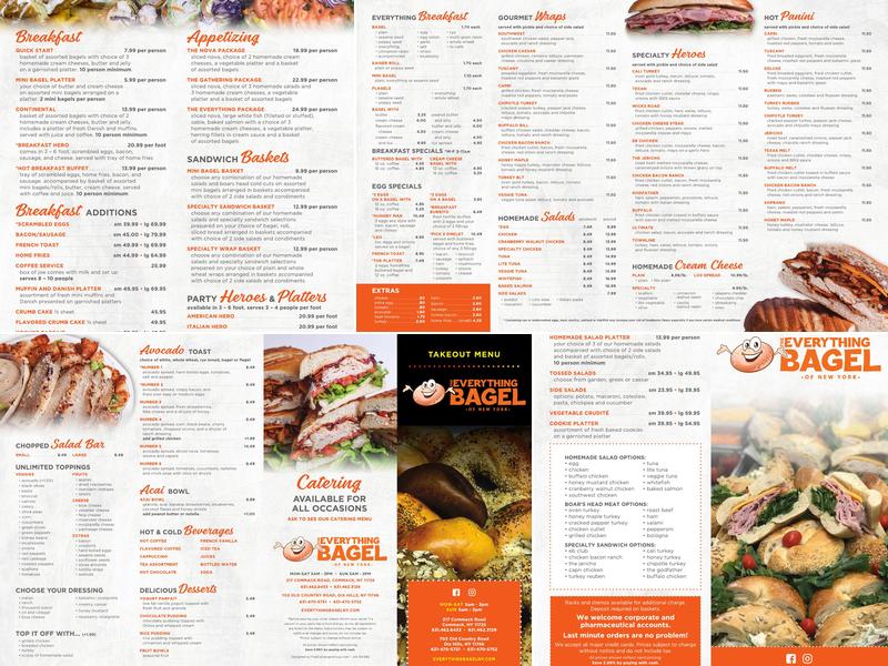 Everything Bagel Menu