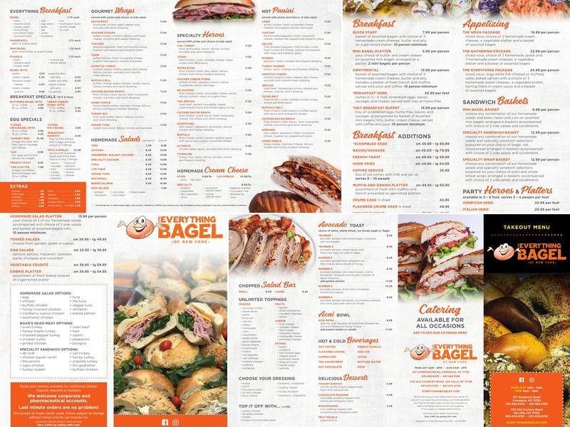 Everything Bagel Menu
