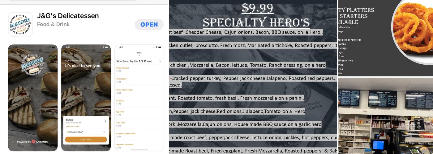 J&G's Deli Menu