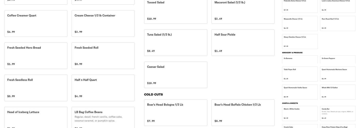 Finns Delicatessens Inc Menu