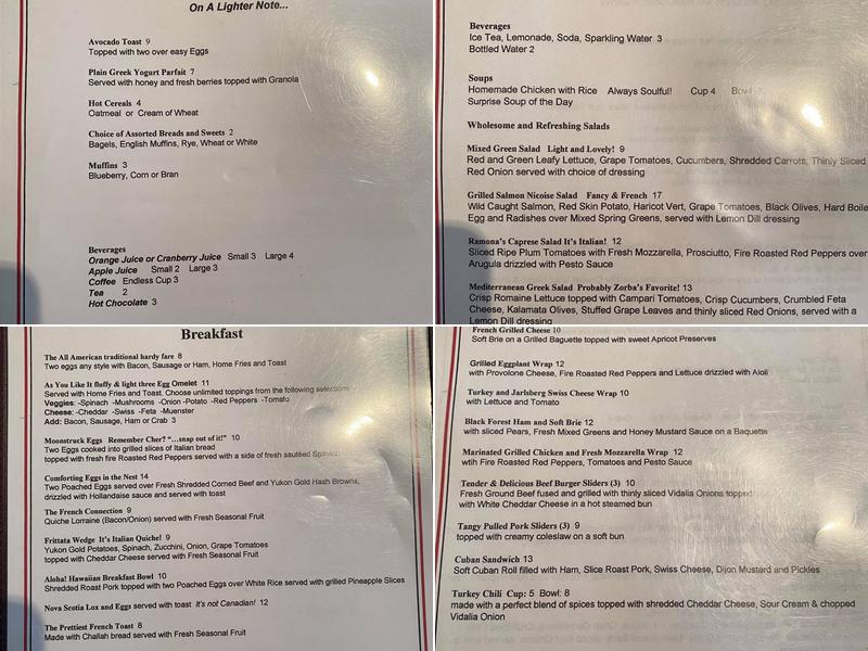 Ramona’s Cafe of West Nyack Menu