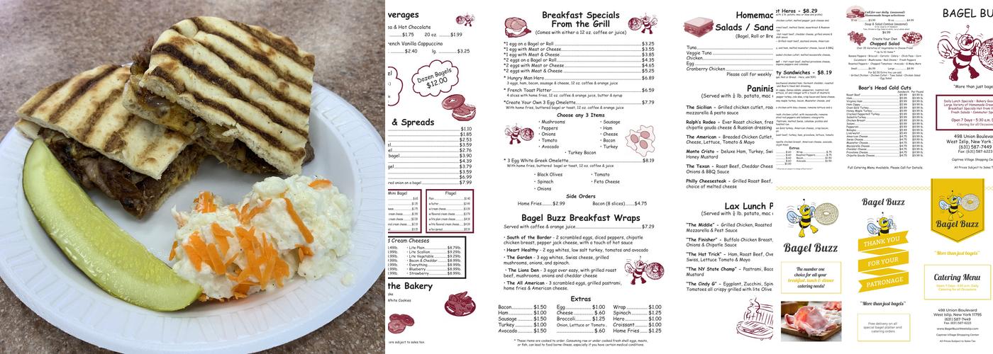 Bagel Buzz Menu