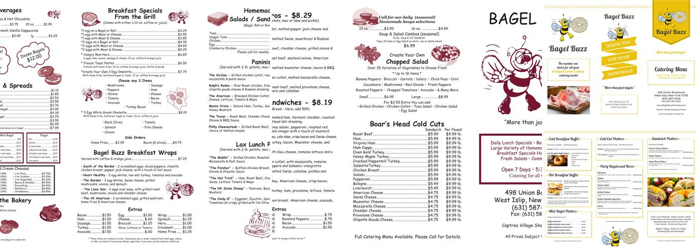 Bagel Buzz Menu
