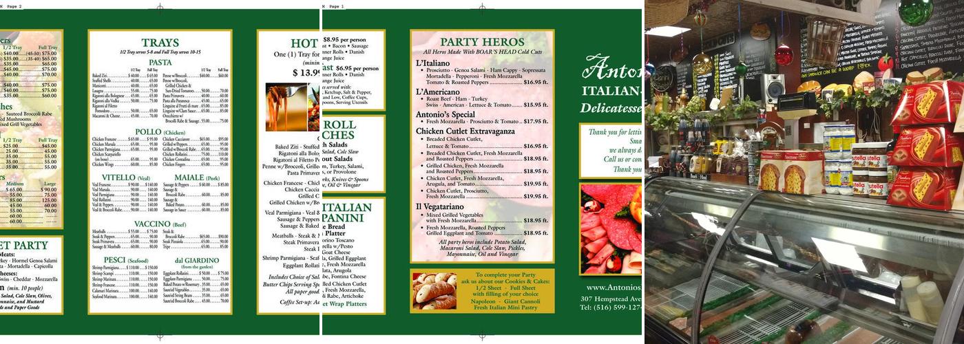 Antonios Deli Menu