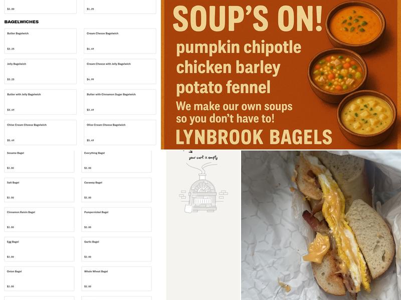 Lynbrook Bagels Menu