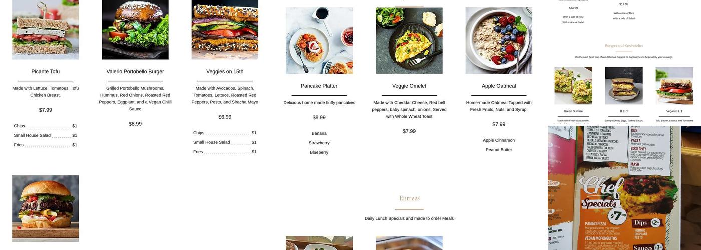 Valerio Juice Bar and Colombian Food Menu