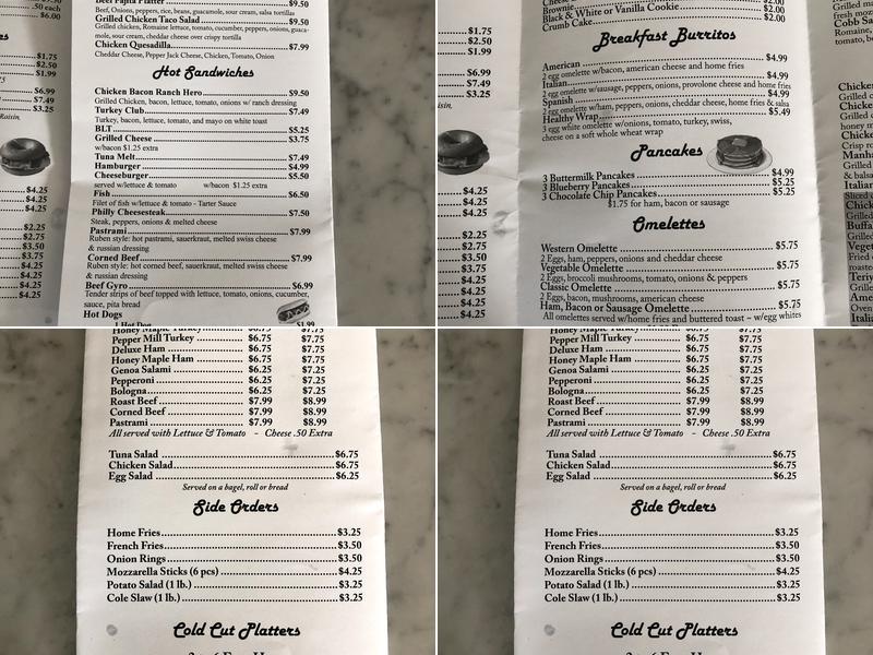 Gino's Bagel Inc Menu