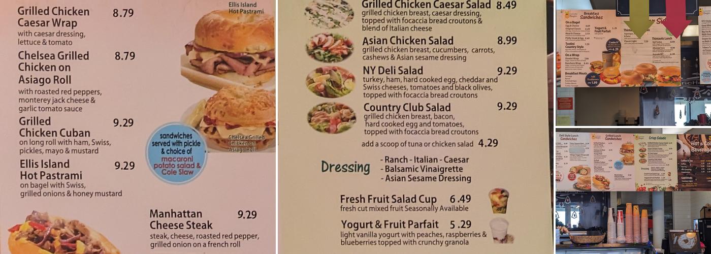 Manchester Bagel Menu