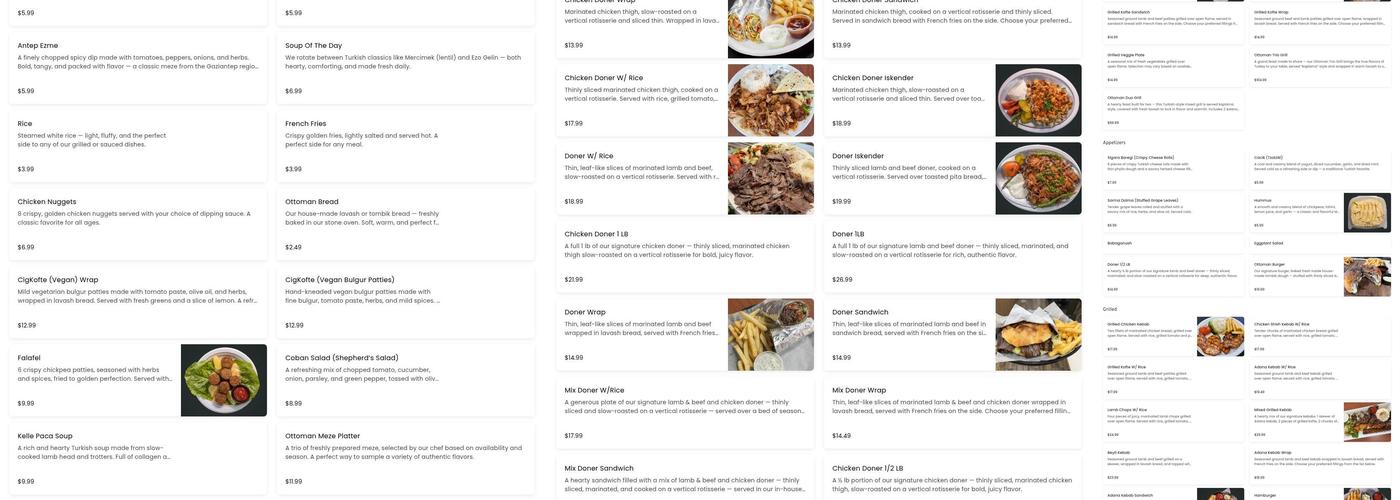 Ottoman Kitchen Menu