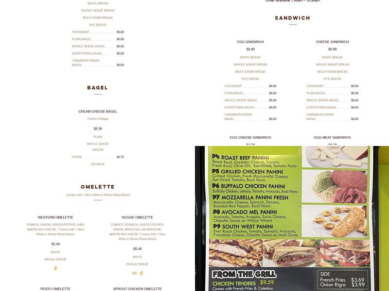 Sprout Cafe Menu