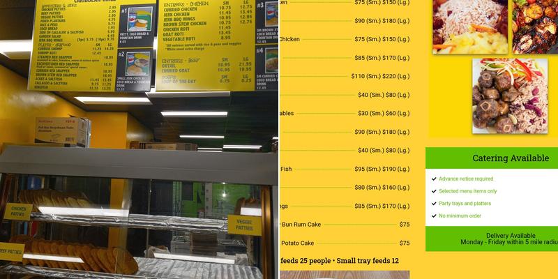 Caribbean Grill Menu