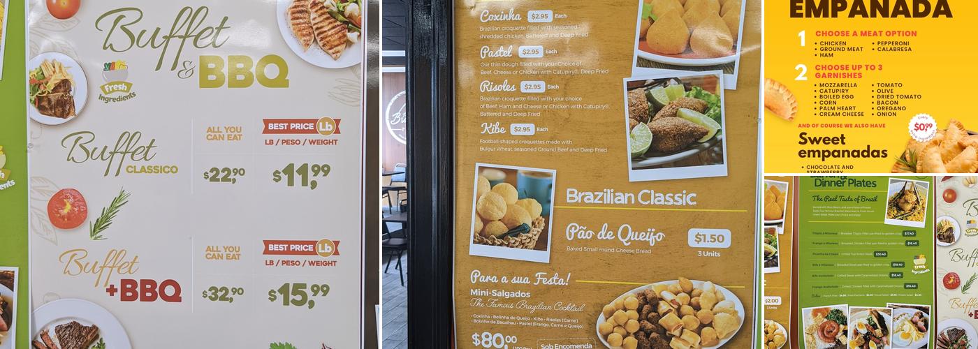 Brazilian place Menu