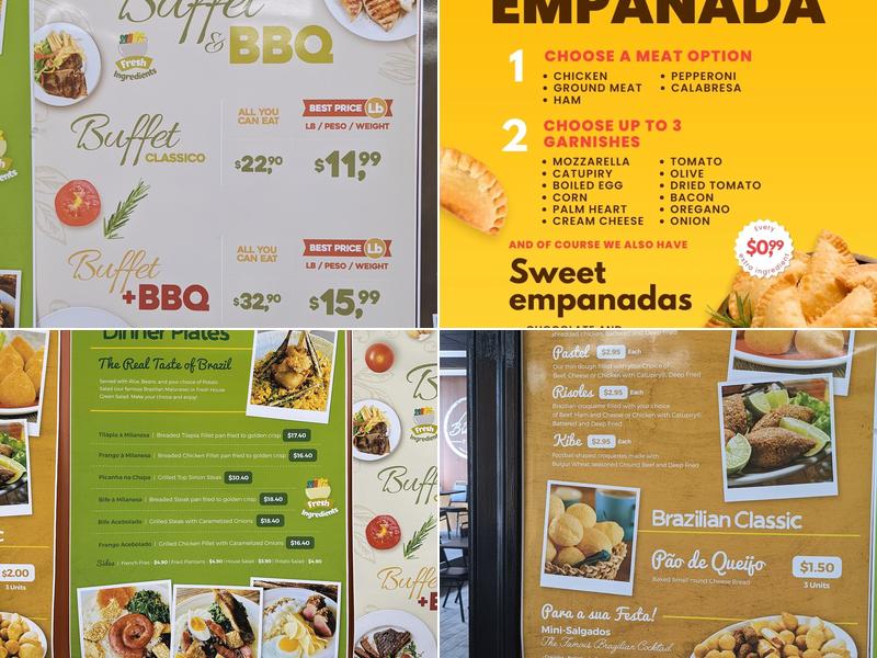 Brazilian place Menu