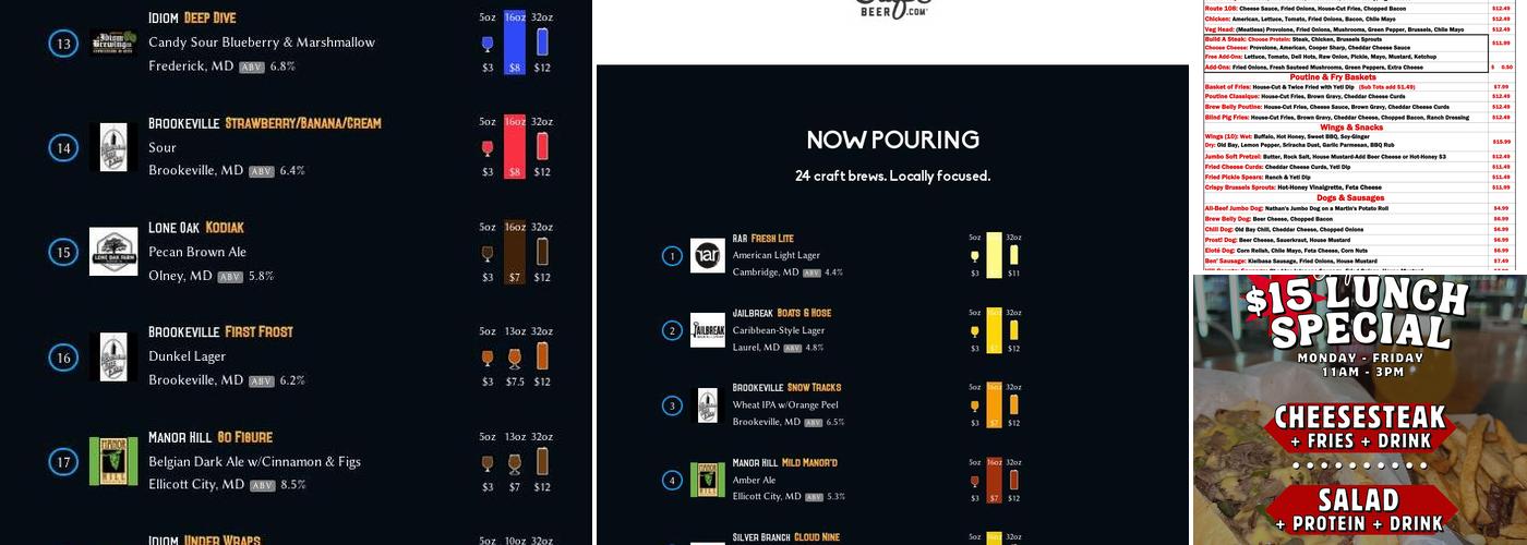 Brew Belly Menu