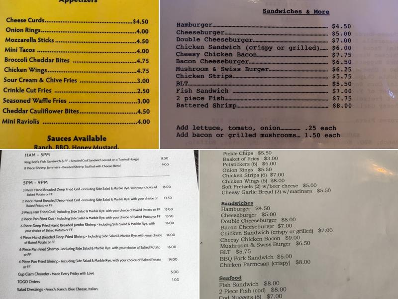 Still Lake Emily Inn Menu