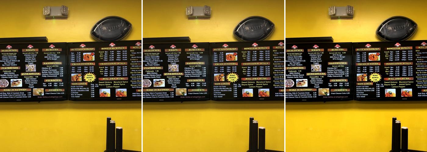 Wings To Go - Bear Menu