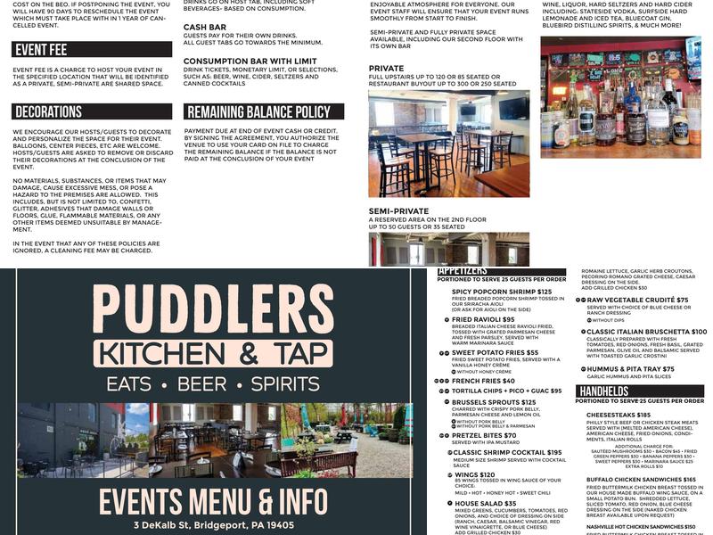 Conshohocken Brewing Co - Conshy Menu