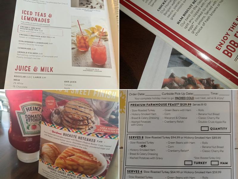 Bob Evans Menu