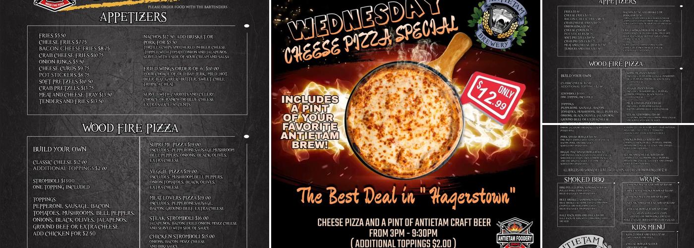 Antietam Brewery Menu