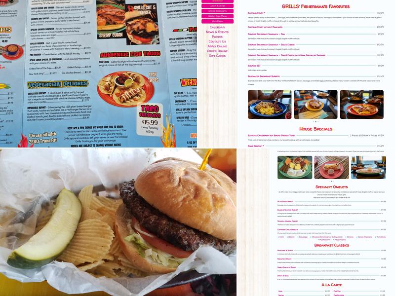 Grills Lakeside Seafood Deck & Tiki Bar Menu