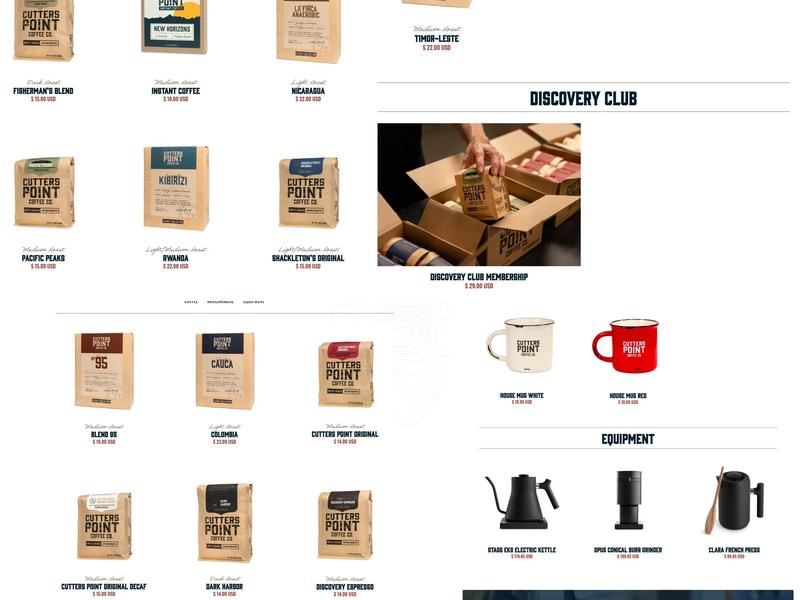 Cutters Point Coffee Menu