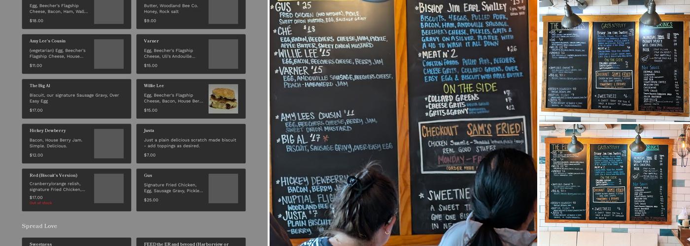 Seattle Biscuit Company Menu