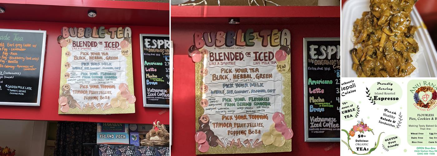 Anu Rana's Healthy Kitchen Menu