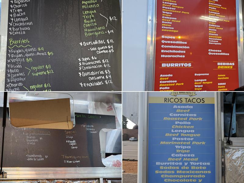 La Morenita Ricos Tacos Menu