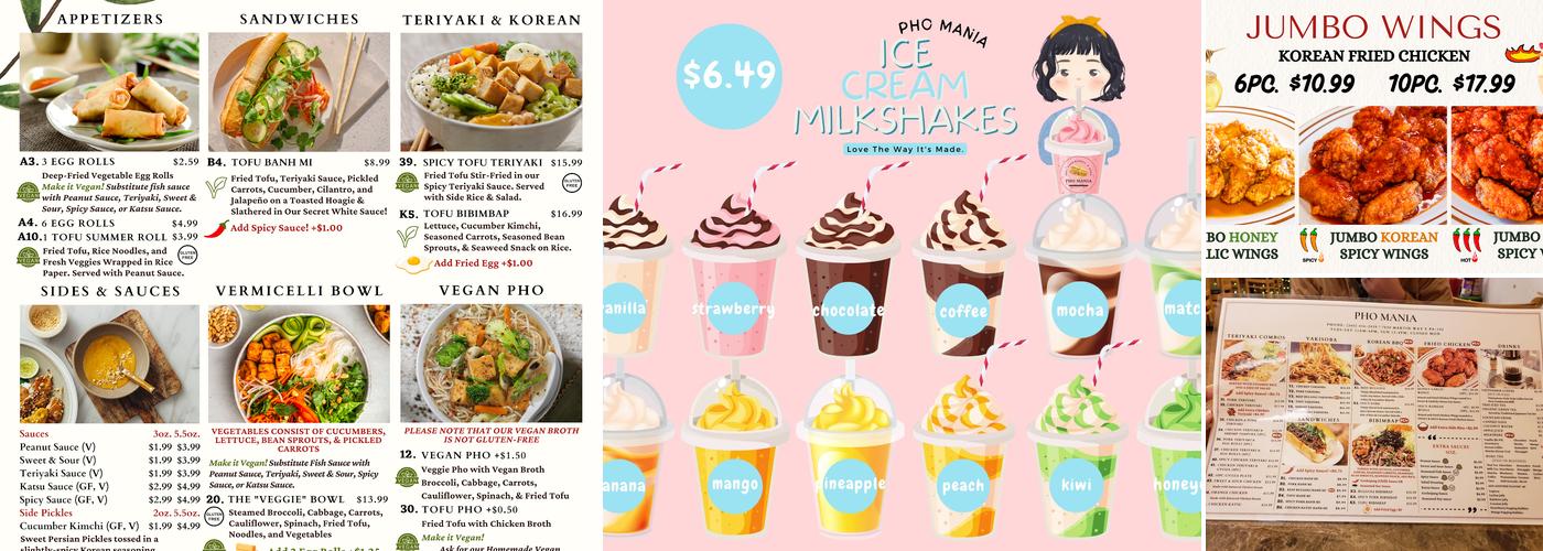Pho Mania Menu