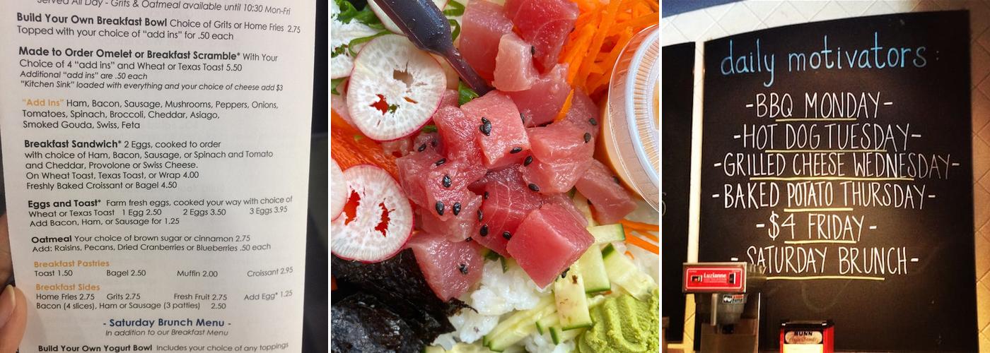 Table 301 Kitchen Menu