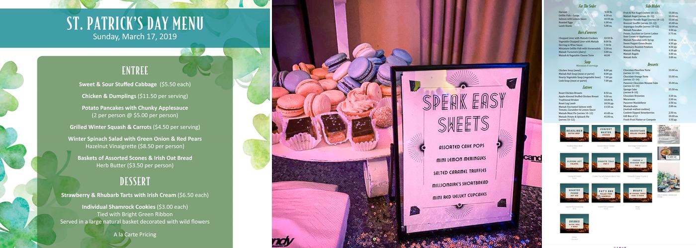 Cuisine Unlimited Catering & Special Events Menu