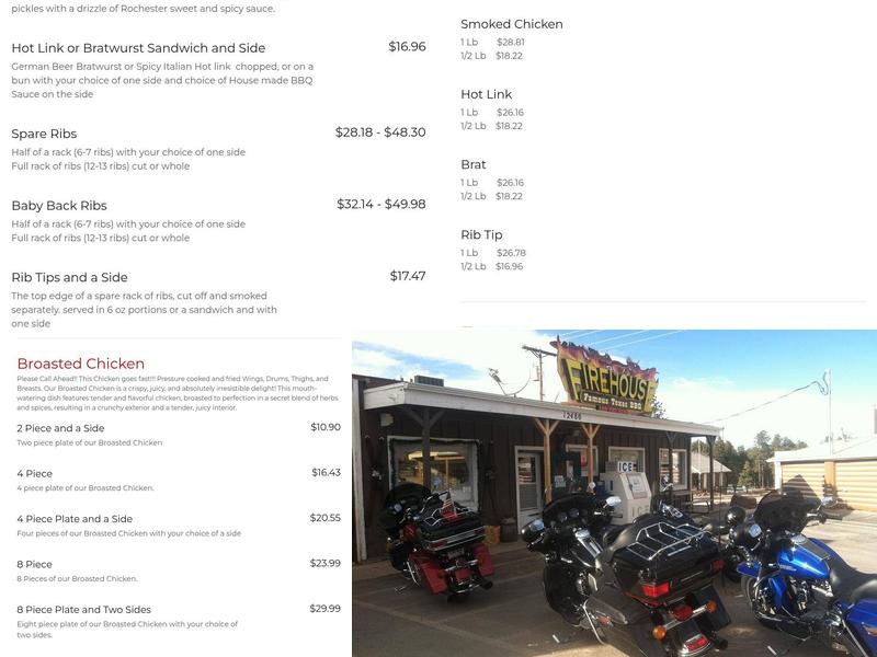 Firehouse on the Run Menu