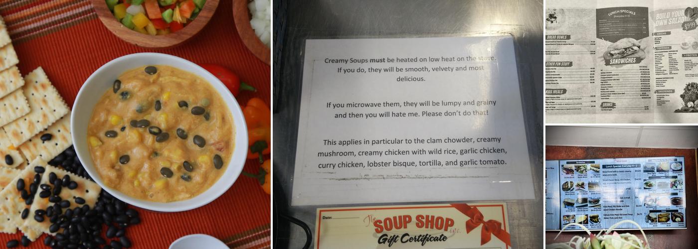 The Soup Shop Menu