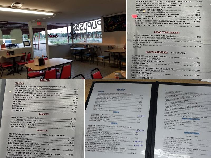 Casita salvadoreña 1 Menu