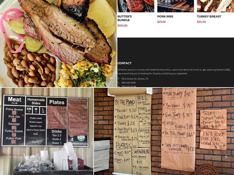Butter's BBQ Menu