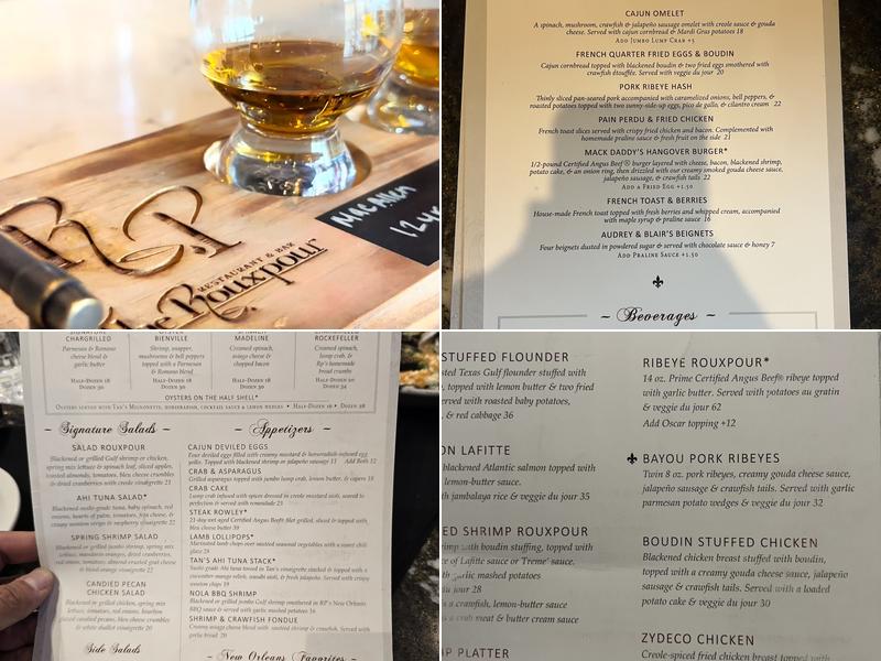 The Rouxpour Menu