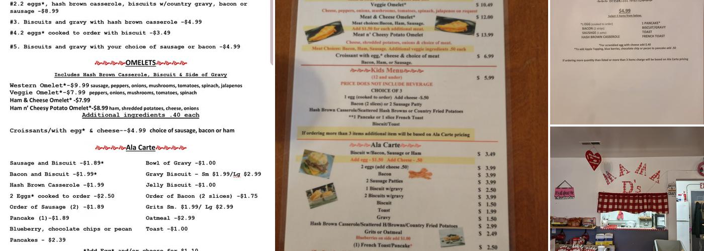 Mama D's Menu
