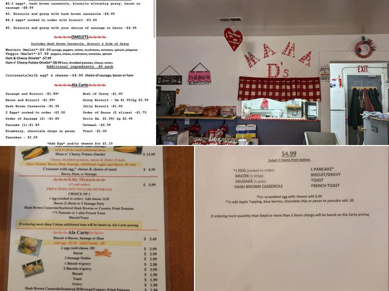 Mama D's Menu