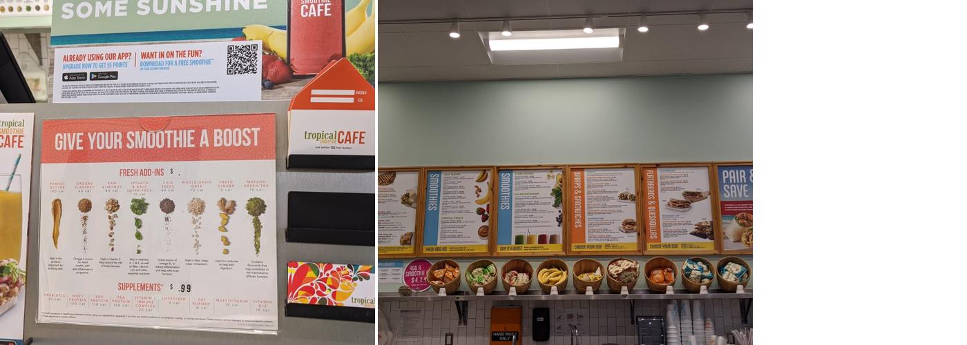 Tropical Smoothie Cafe Menu