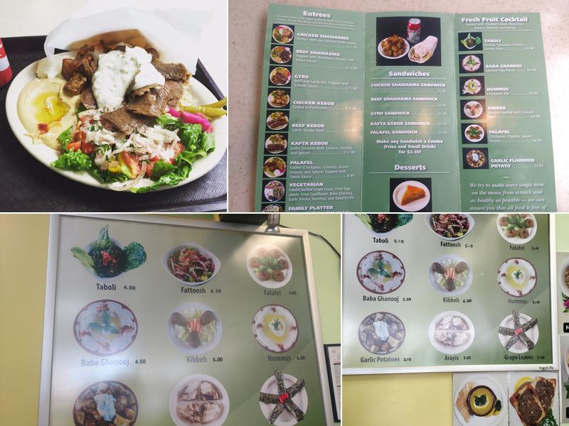 Cedars Restaurant Menu