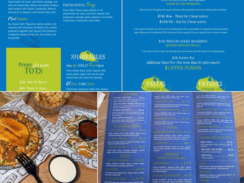 Penne For Your Thoughts Menu