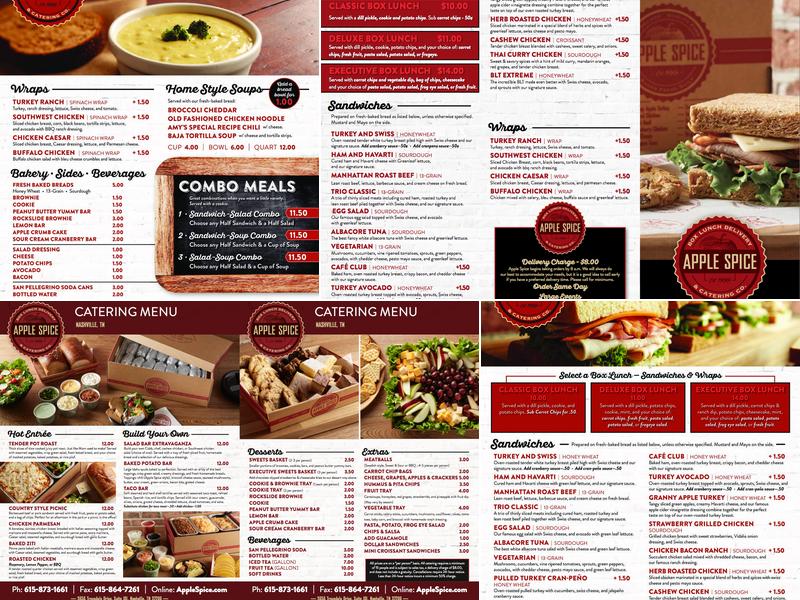 Apple Spice Catering Co. Menu