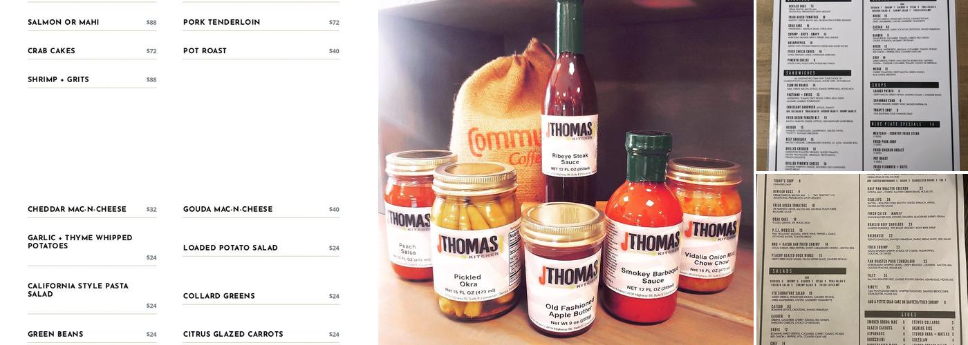 JThomas Kitchen Menu