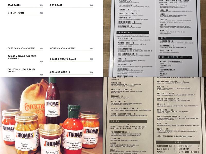 JThomas Kitchen Menu