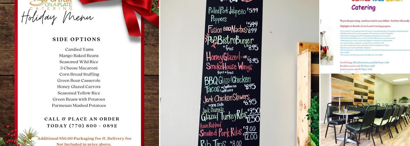 Portrait on a Plate Catering Menu