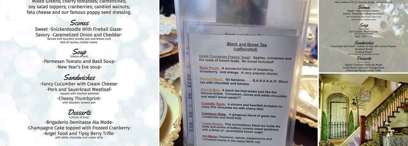 Front Porch Tea Room and Gathering Place Menu